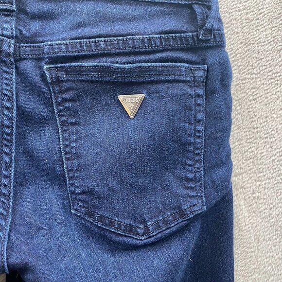 Guess Women's Vintage Jeans Size 26 Kate Bootcut Blue Denim Frayed Hem Casual - Picture 13 of 16